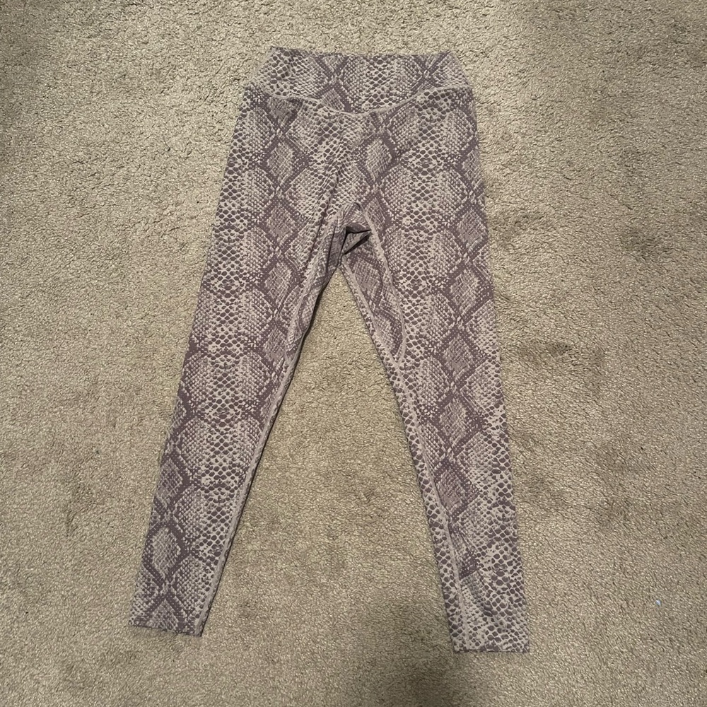Gray Snakeskin Balance Athletica Leggings